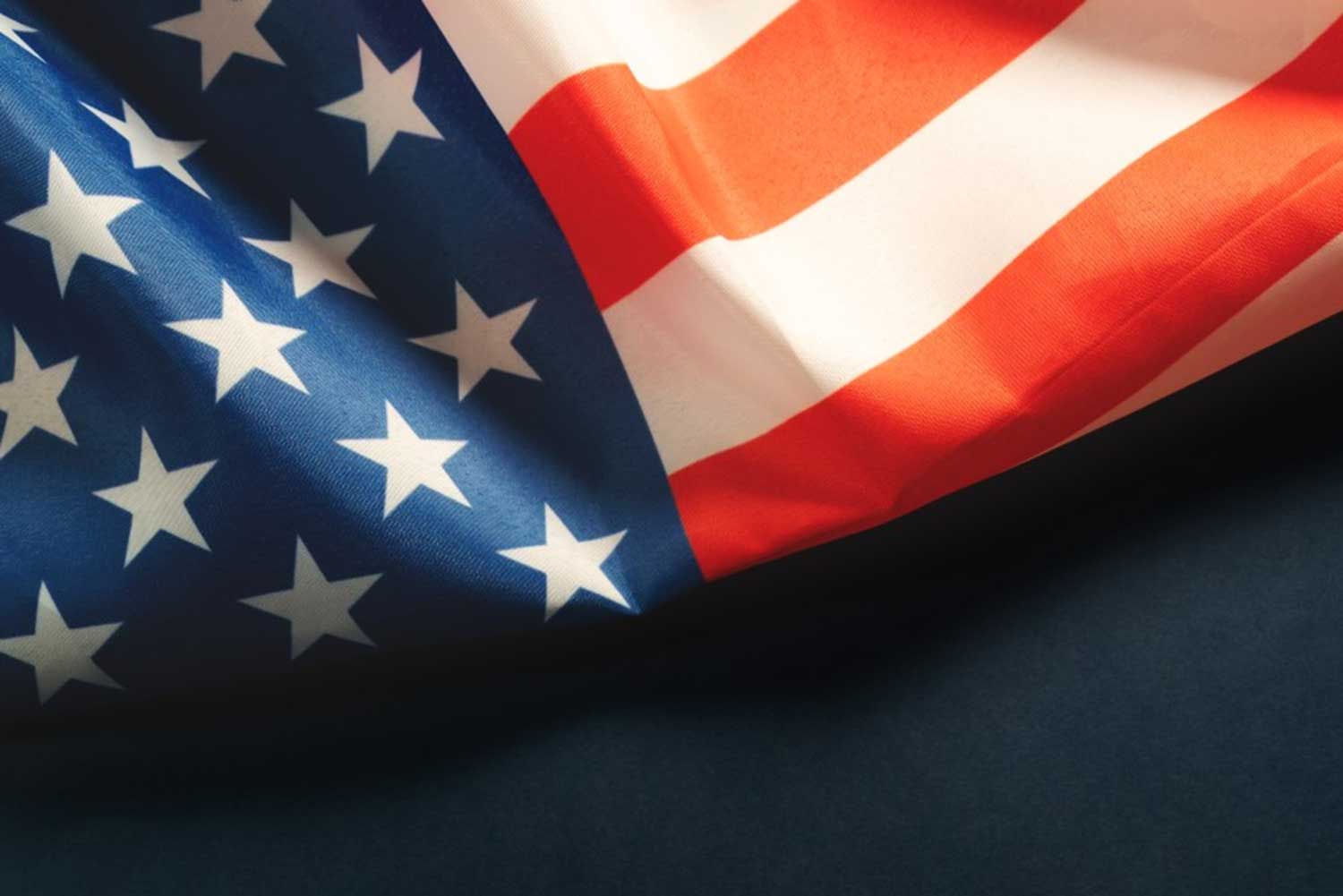 An illustration of the American flag, representing US federal policy.