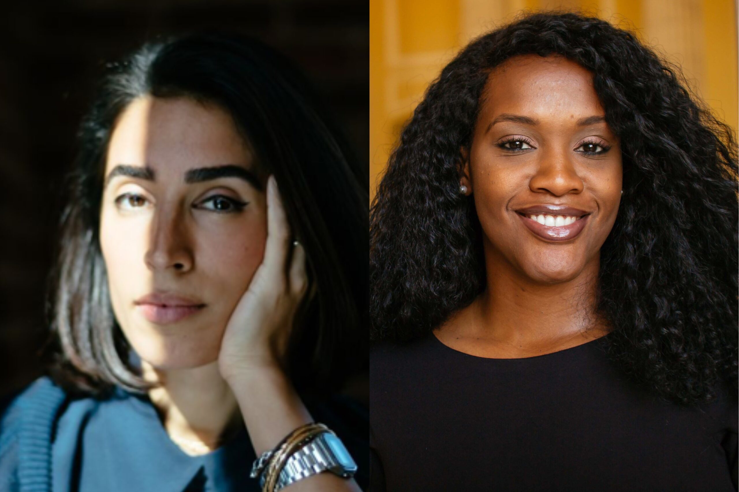 Headshots of speakers in the video "Five Things to Know When Using Generative AI," Yasmin Green and Nicole Tisdale.