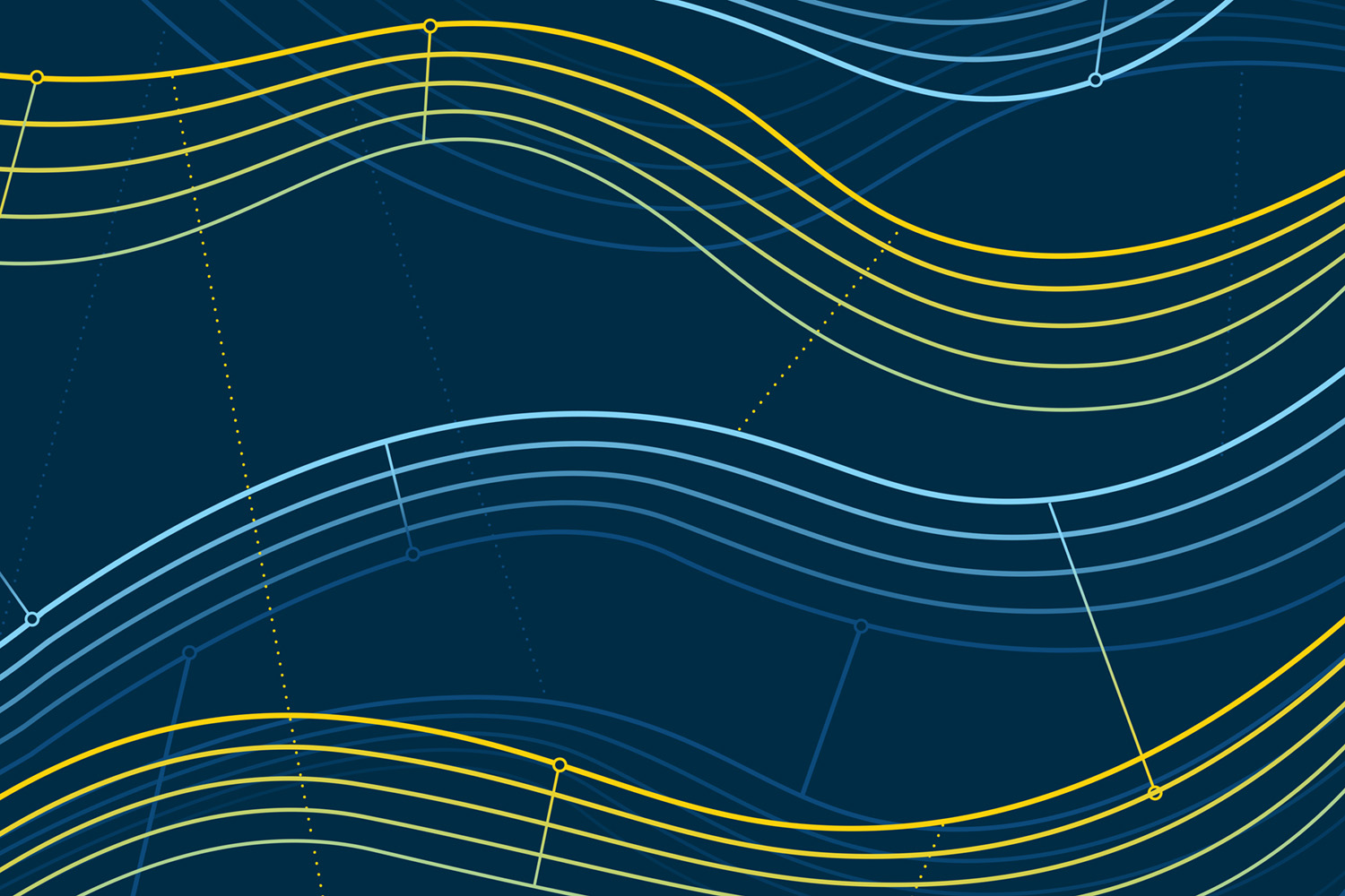 An abstract illustration resembling bars of music, representing the harmonization of cybersecurity regulation.