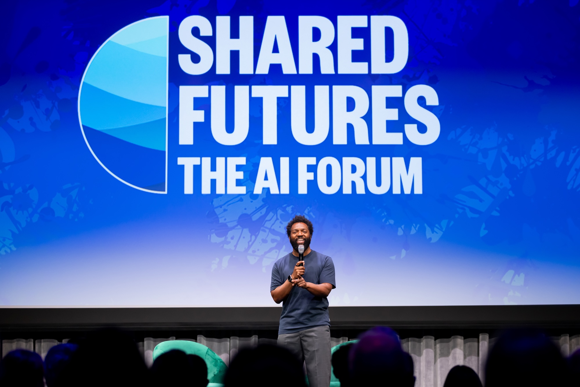 Baratunde Thurston on stage at Shared Futures.