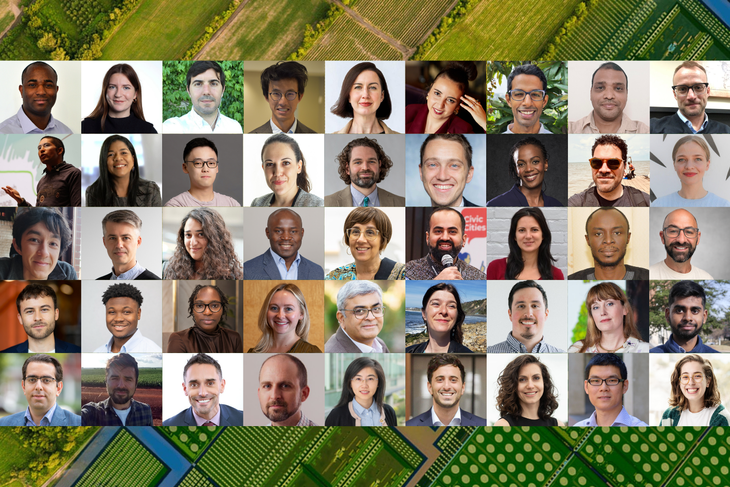 Collage of working group member photos